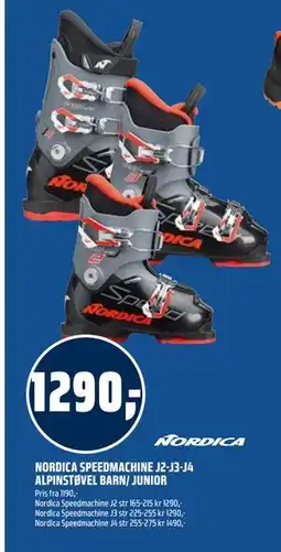 Coop Obs NORDICA SPEEDMACHINE J2-J3-J4 ALPINSTØVEL BARN/ JUNIOR tilbud
