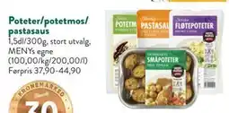Jacobs Poteter/potetmos/ pastasaus tilbud