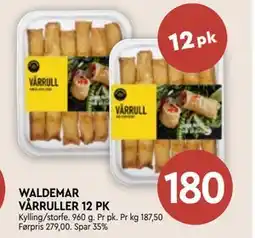 Coop Mega WALDEMAR VÅRRULLER 12 PK tilbud