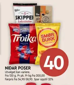 Coop Mega NIDAR POSER tilbud