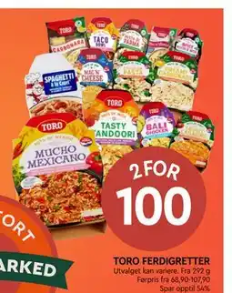 Coop Mega TORO FERDIGRETTER tilbud
