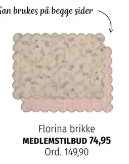 Nille Florina brikke, Medlemspris tilbud