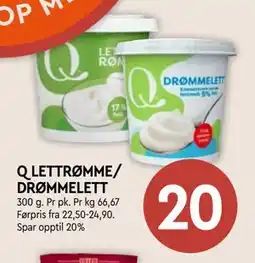 Coop Mega Q LETTRØMME/ DRØMMELETT tilbud