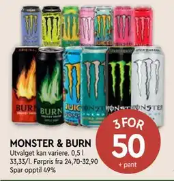 Coop Mega MONSTER & BURN tilbud