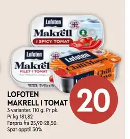 Coop Mega LOFOTEN MAKRELL I TOMAT tilbud