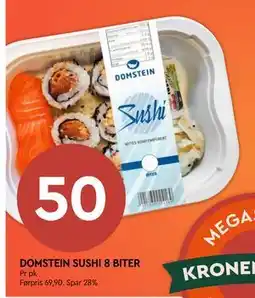 Coop Mega DOMSTEIN SUSHI 8 BITER tilbud