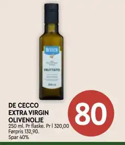 Coop Mega DE CECCO EXTRA VIRGIN OLIVENOLJE tilbud