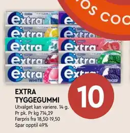 Coop Mega EXTRA TYGGEGUMMI tilbud