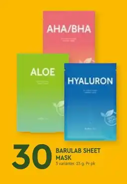 Coop Mega BARULAB SHEET MASK tilbud
