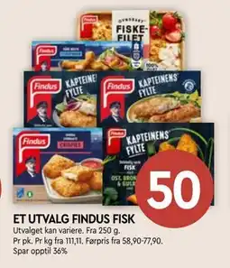 Coop Mega ET UTVALG FINDUS FISK tilbud