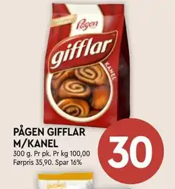Coop Mega PÅGEN GIFFLAR M/KANEL tilbud