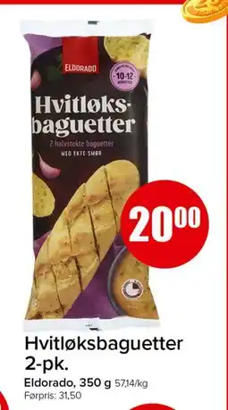 Spar Hvitløksbaguetter 2-pk tilbud