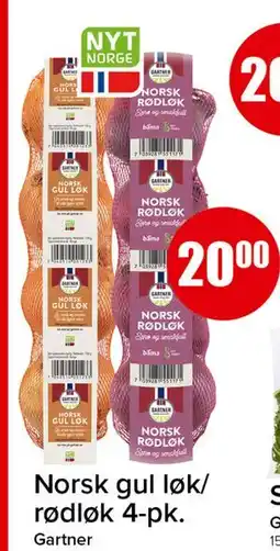 Spar Norsk gul løk/rødløk 4-pk tilbud