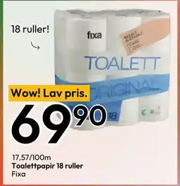 Gigaboks Toalettpapir 18 ruller tilbud