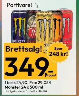 Gigaboks Monster 24 x 500 ml tilbud