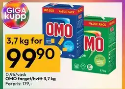 Gigaboks OMO farget/hvitt 3,7 kg tilbud