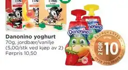 Meny Danonino yoghurt tilbud