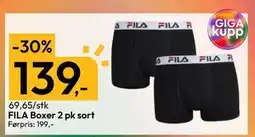 Gigaboks FILA Boxer 2 pk sort tilbud