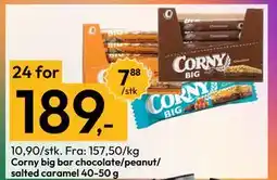 Gigaboks Corny big bar chocolate/peanut/ salted caramel 40-50 g tilbud