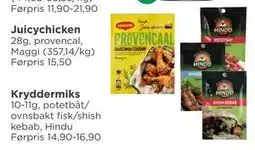 Meny Kryddermiks tilbud