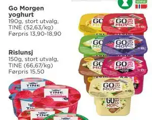 Meny Go Morgen yoghurt tilbud