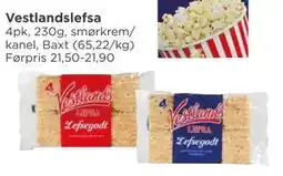 Meny Vestlandslefsa tilbud