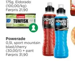 Meny Powerade tilbud