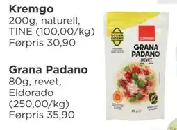 Meny Grana Padano tilbud
