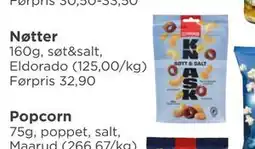 Meny Nøtter tilbud