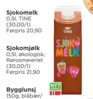 Meny Sjokomelk tilbud