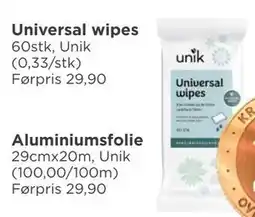 Meny Universal wipes tilbud