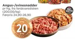 Meny Angus-/svinesnadder tilbud