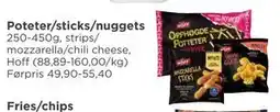 Meny Poteter/sticks/nuggets tilbud