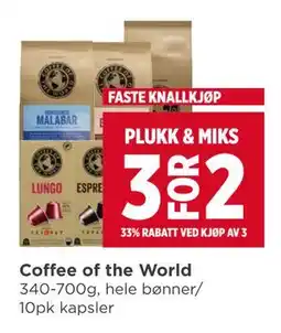 Meny Coffee of the World tilbud