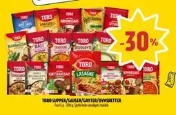 Coop Prix TORO SUPPER/SAUSER/GRYTER/OVNSRETTER tilbud