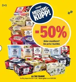 Coop Prix ALL TINE YOGHURT tilbud