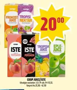 Coop Prix COOP JUICE/ISTE tilbud