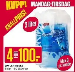 Europris SPYLERVÆSKE tilbud