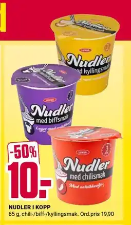 Europris NUDLER I KOPP tilbud
