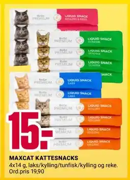 Europris MAXCAT KATTESNACKS tilbud