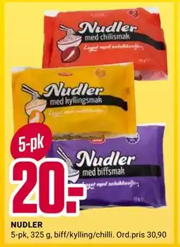Europris NUDLER tilbud