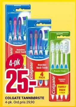 Europris COLGATE TANNBØRSTE tilbud