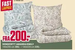 Europris SENGESETT AMANDA/EMILY tilbud