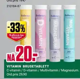 Europris VITAMIN BRUSETABLETT tilbud