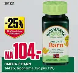 Europris OMEGA-3 BARN tilbud