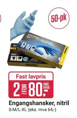 Europris Engangshansker, nitril tilbud