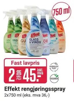 Europris Effekt rengjøringsspray tilbud