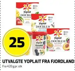 Bunnpris UTVALGTE YOPLAIT FRA FJORDLAND. FRUKTYOGHURT tilbud