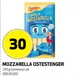 Bunnpris MOZZARELLA OSTESTENGER tilbud