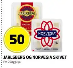 Bunnpris JARLSBERG OG NORVEGIA SKIVET tilbud